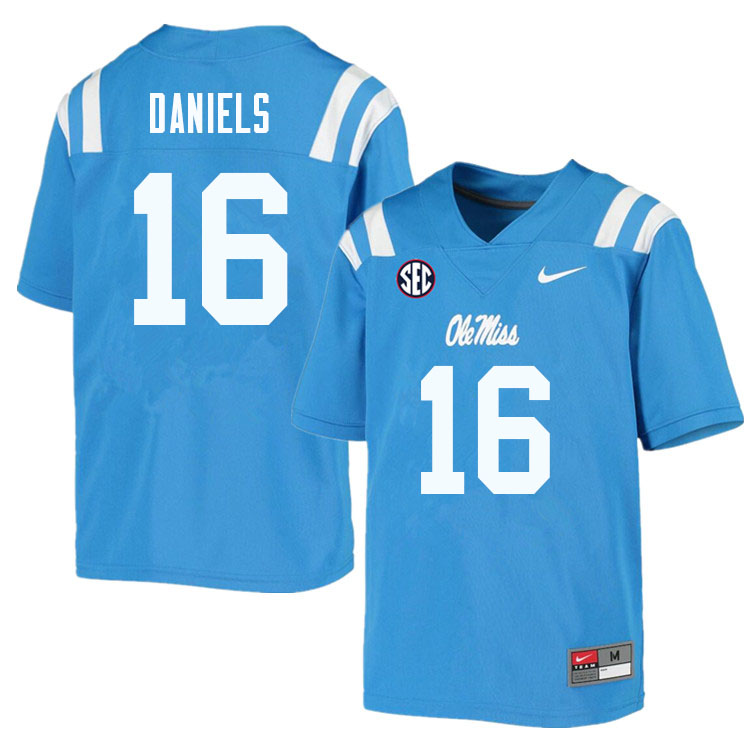 Ole Miss Rebels #16 MJ Daniels College Football Jerseys Sale-Powder Blue